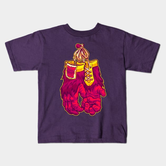 GORILLA GLOVES Kids T-Shirt by beastpop